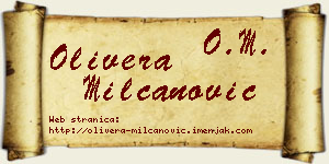 Olivera Milčanović vizit kartica
